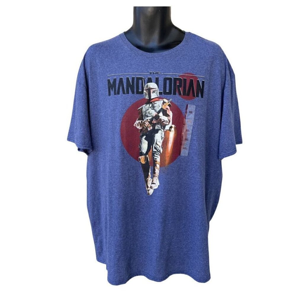 Star Wars The Mandalorian Mens T Shirt Size XL Blue Mad Engine Boba Fett - Picture 10 of 14